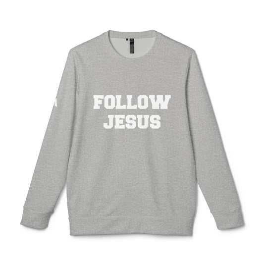 Follow Jesus Adidas Unisex Fleece Crewneck Sweatshirt