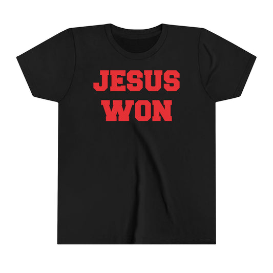 Wadsworth Grizzlies Jesus Won Youth Short Sleeve Tee