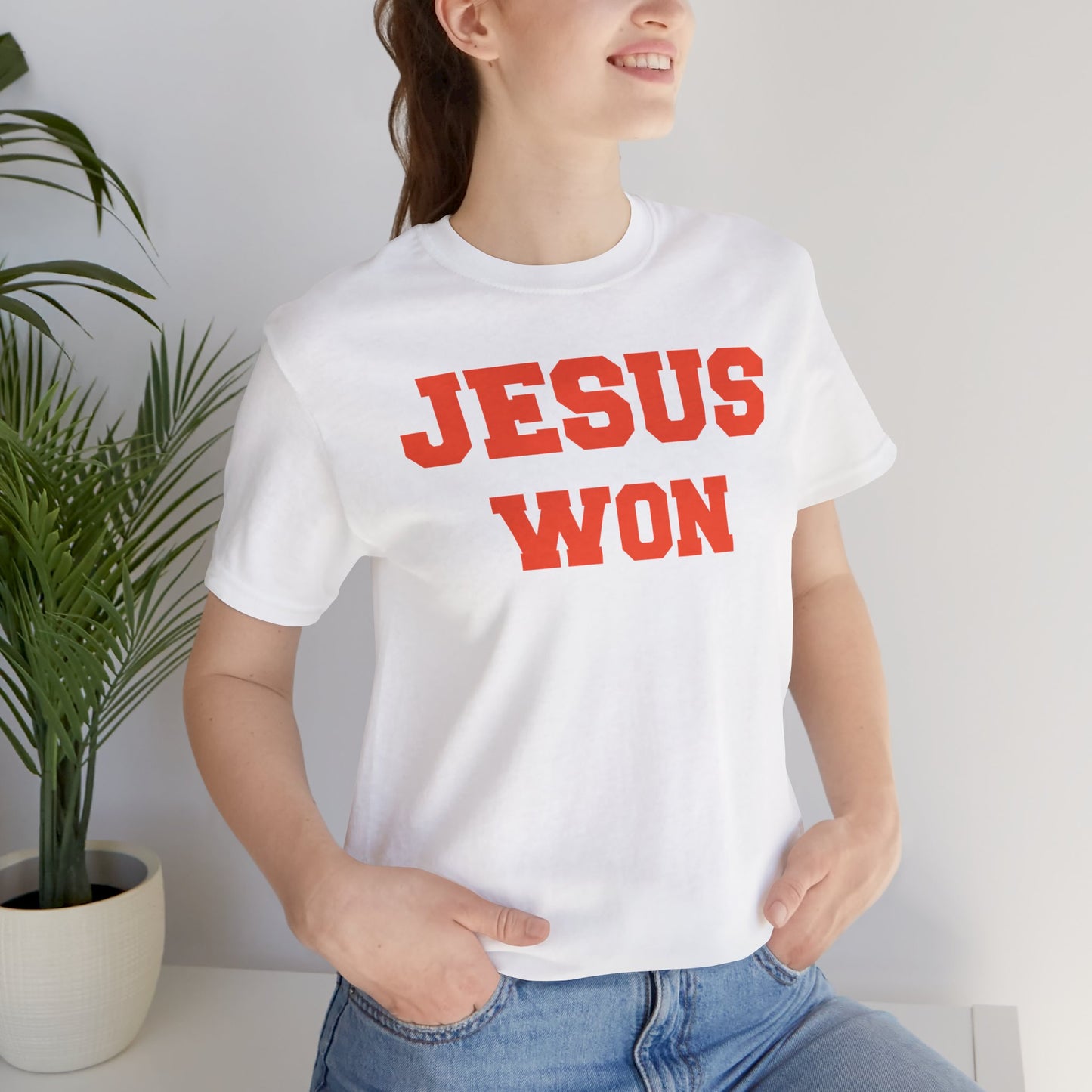 Buckeye Bucks Jesus Won Unisex Jersey Short Sleeve Tee