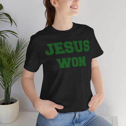 Cloverleaf Colts Jesus Won Unisex Jersey Short Sleeve Tee