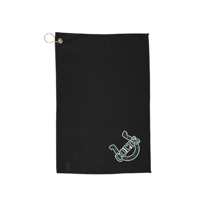 Cloverleaf Golf Towel Black