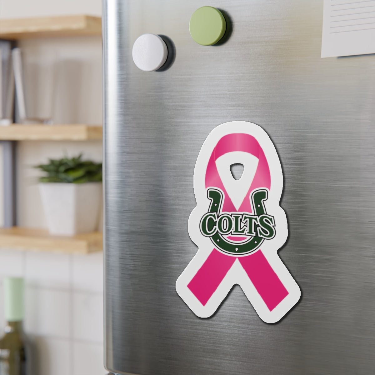 Pink Colts Die-Cut Magnet